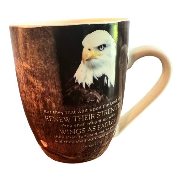 Christian Inspirations Eagle Ceramic Coffee Cup Mug with Scripture - Picture 1 of 7